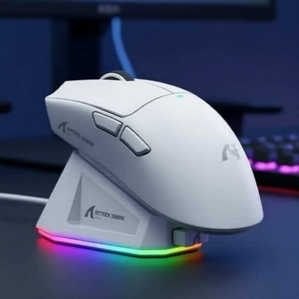  Mouse Gamer Sem Fio Attack Shark X11 2.4G e  BT5.0 22.000DPI RGB Recarregável
