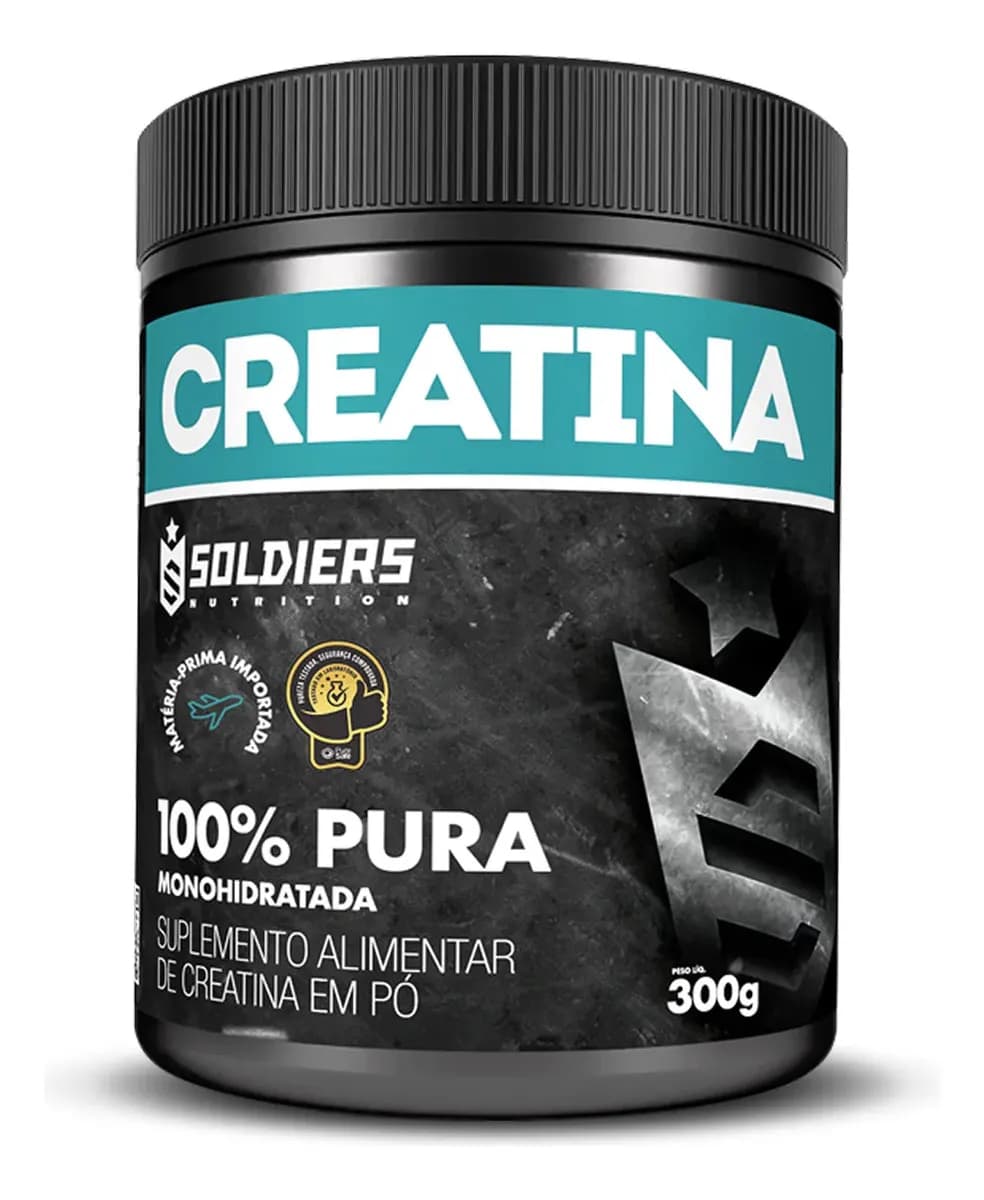 Creatina 300g Suplemento Monohidratada em pó 100% Pura - Soldiers Nutrition - R$ 49,9