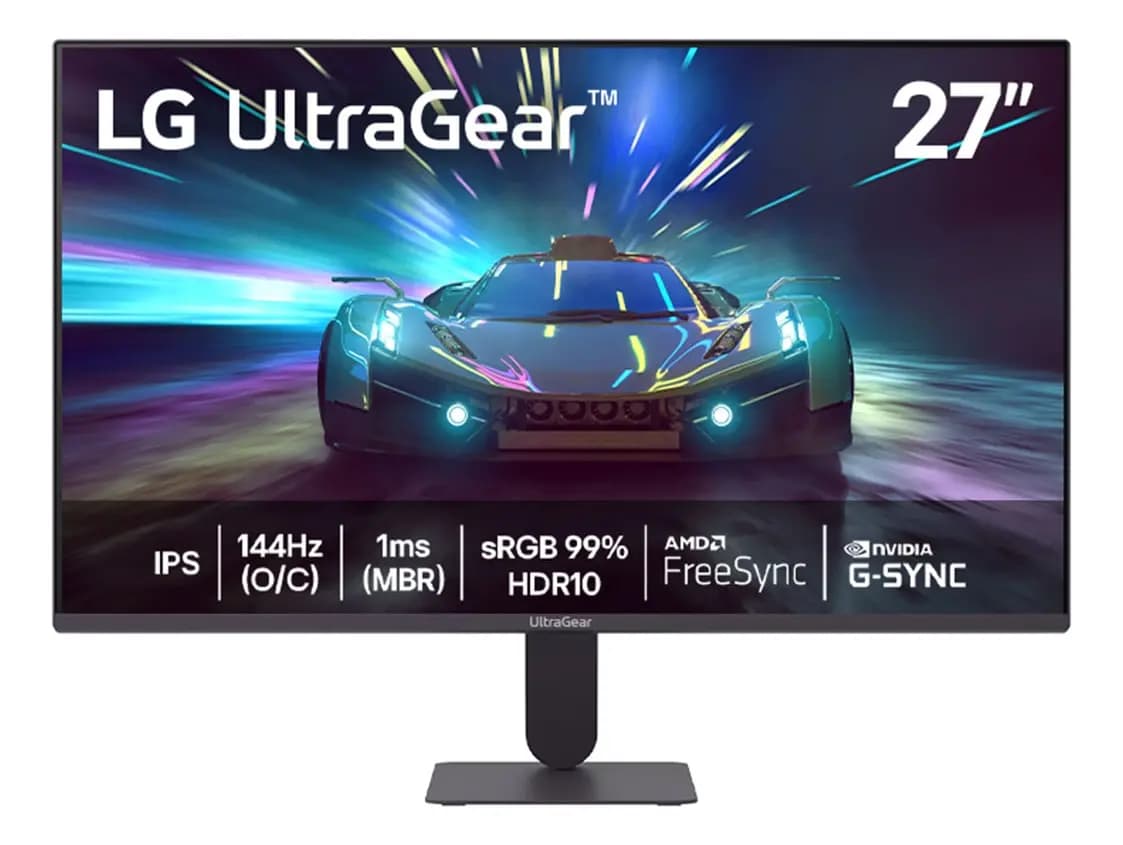 Monitor LG UltraGear 27G411A-B 27",FHD, 144Hz, 1ms (MBR), NVIDIA G-SYNC, AMD FreeSync, HDR10 - R$ 799