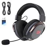 Headset Gamer Redragon Arrow Preto 7.1 Surround Virtual USB Tipo-C Microfone Removível Drivers 53mm H858