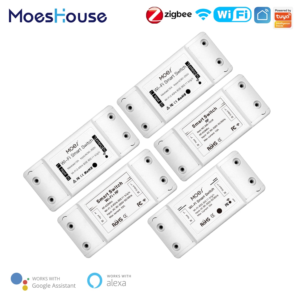 Diy wi fi inteligente interruptor de luz universal disjuntor temporizador vida inteligente app controle remoto sem fio funciona com alexa casa do google|Controle de casa inteligente| - AliExpress
