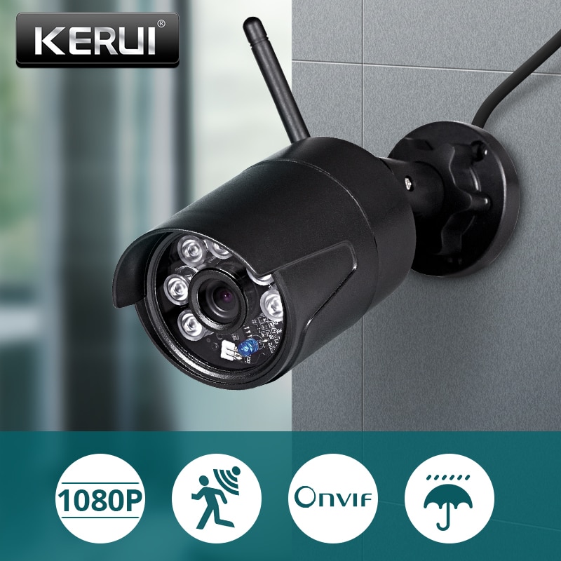 Kerui 1080p 2mp bateria sem fio solar câmera wi fi ao ar livre câmera de segurança ip alexa nuvem ip66 à prova dwaterproof água cctv vigilância| | - AliExpress
