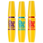 Kit Maybelline Máscara de Cílios The Colossal Lavável Preta + À Prova D’Água + Super Filme Preta – Preto