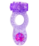 Anel Peniano Vibrador com Pérola Estimuladora Roxo